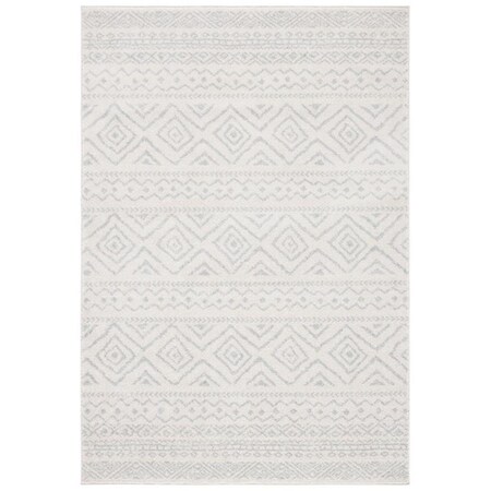 Safavieh 8 x 10 ft. Tulum 267B Power Loomed Rectangle Area Rug Ivory & Light Grey TUL267B-8